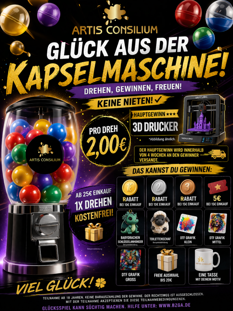 Artis Consilium Kapselmaschine mit Gewinnen