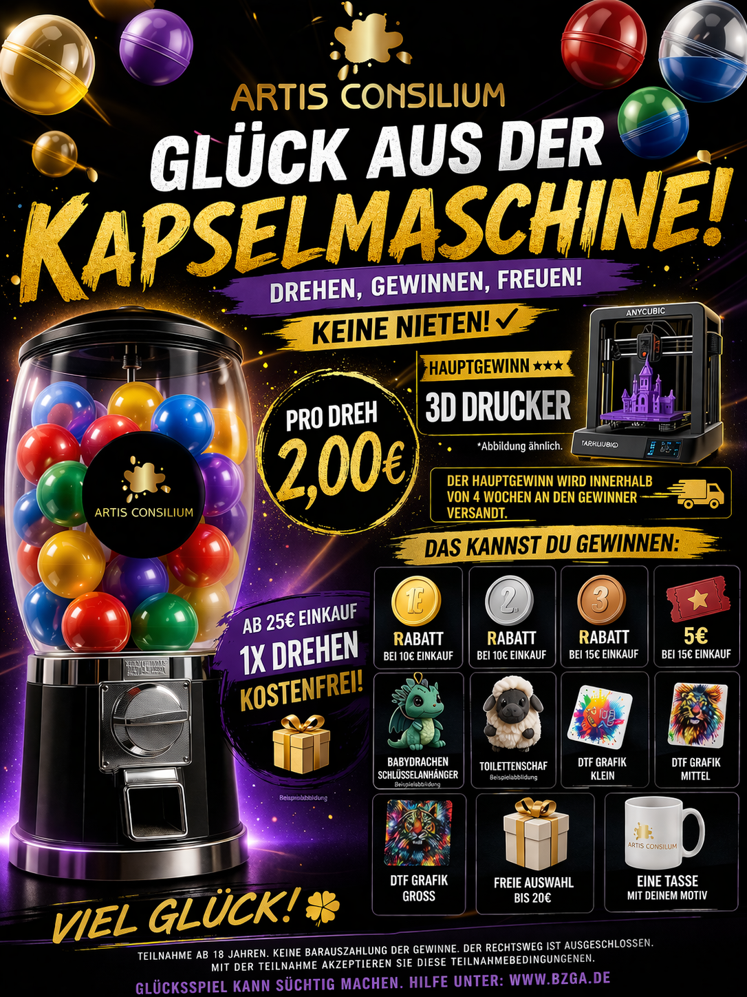 Glück aus der Kapselmaschine