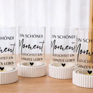 Glaslicht mit Spruch