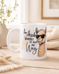Tasse mit Motiv Am Arsch