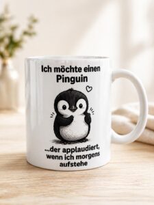 Tasse mit Motiv Pinguin