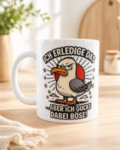 Tasse mit Motiv erledige