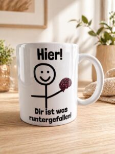 Tasse mit Motiv hirn