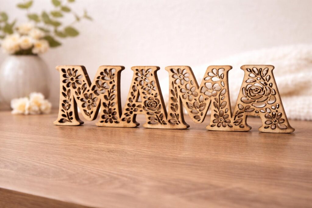 MAMA Holzaufsteller mit Wunschgravur