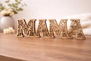MAMA Holzaufsteller aus Holz ohne Sockel