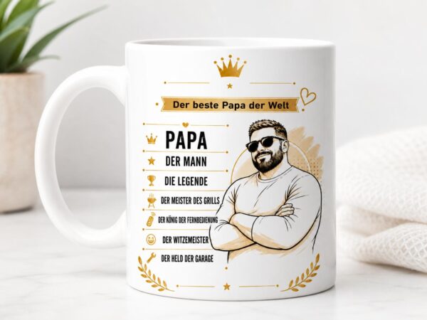 Personalisierte Papa Tasse mit Wunschname