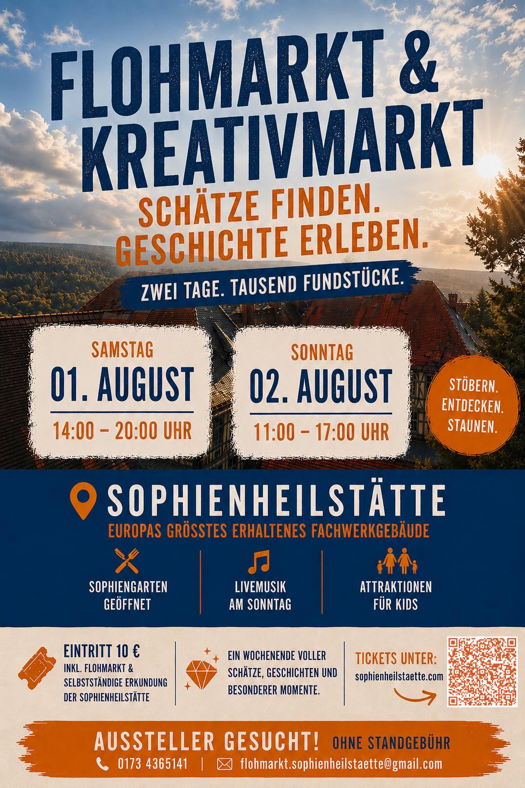 Flohmarkt & Kreativmarkt in der Sophienheilstätte – wir sind dabei!